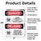 Signmission Chlorine Hazard Area Bilingual Danger Sign, Plastic, 7in W x 10in L, 2PK OS-2PACK-DS-P-710-VS-1067 - alternate 7